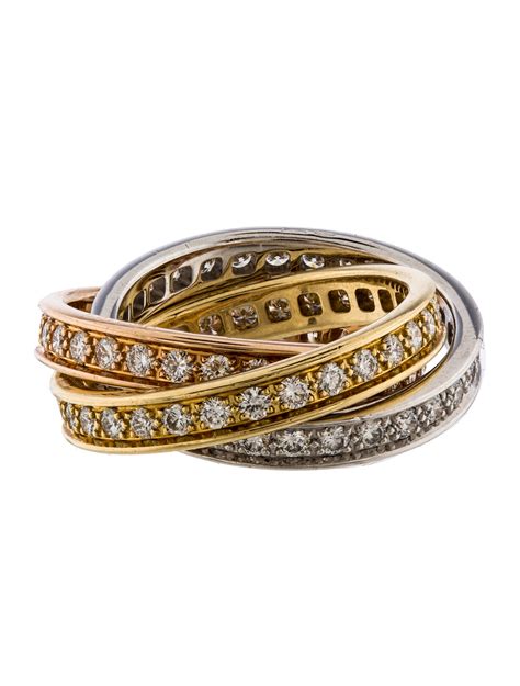 cartier rings trinity|cartier trinity ring with diamonds.